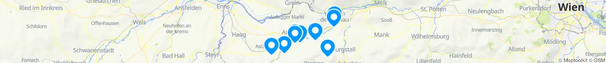 Map view for Pharmacies emergency services nearby Neustadtl an der Donau (Amstetten, Niederösterreich)